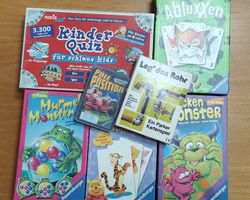 7 Kinderspiele Ravensburger, Noris, Parker