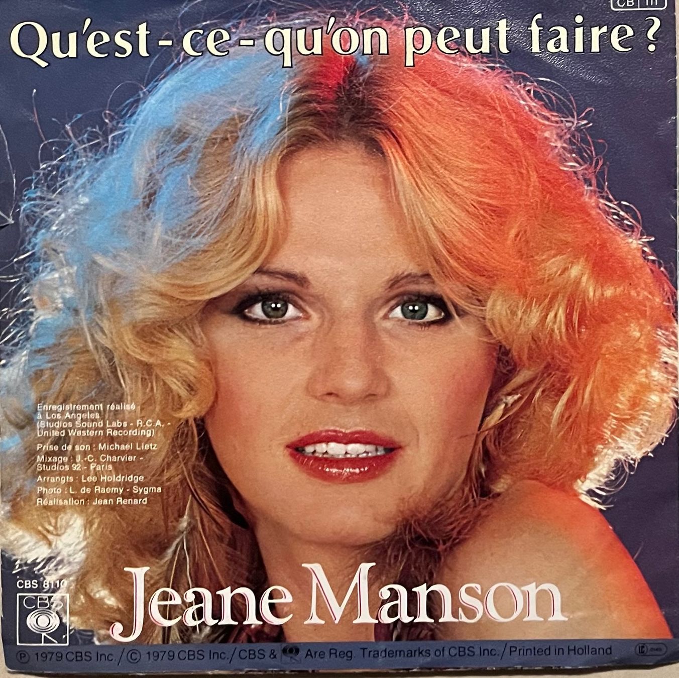 Vinyles: JEANE MANSON - VIS TA VIE – D'occasion à Bussigny par vinyl-pas-cher 1