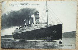 AK LE PAQUEBOT "MAURETANIA" - CHERBOURG 1921