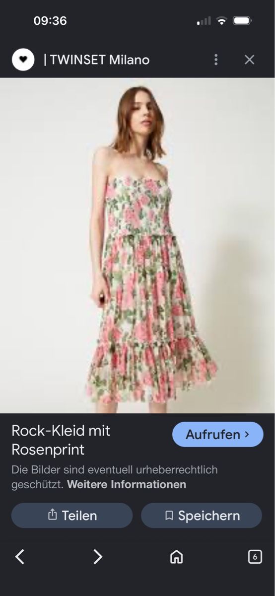 Twinset Vestiti: Kleid mit Rosenmuster von Twinset L – Nuovo (secondo la descrizione) da Hergiswil NW venduto da SilSa 1