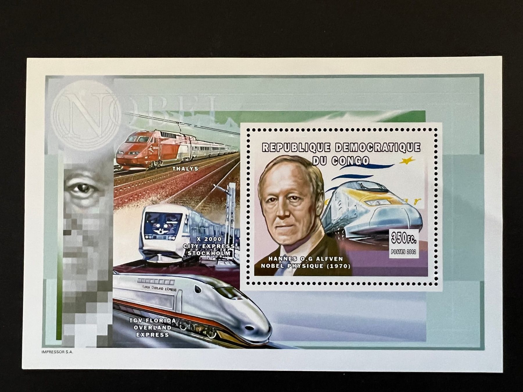 Alle Briefmarken: Kongo Eisenbahn Block  **  Luxus (B667) – Neu (gemäss Beschreibung) aus Hinwil von Sidi4