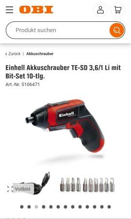 Einhell Trapani: Akkuschrauber EINHELL 10 tlg. Bit-Set-LED -Beleuchtung. NEU. – Nuovo (secondo la descrizione) da Killwangen venduto da Marc-Antonio
