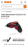 Akkuschrauber EINHELL 10 tlg. Bit-Set-LED -Beleuchtung. NEU.