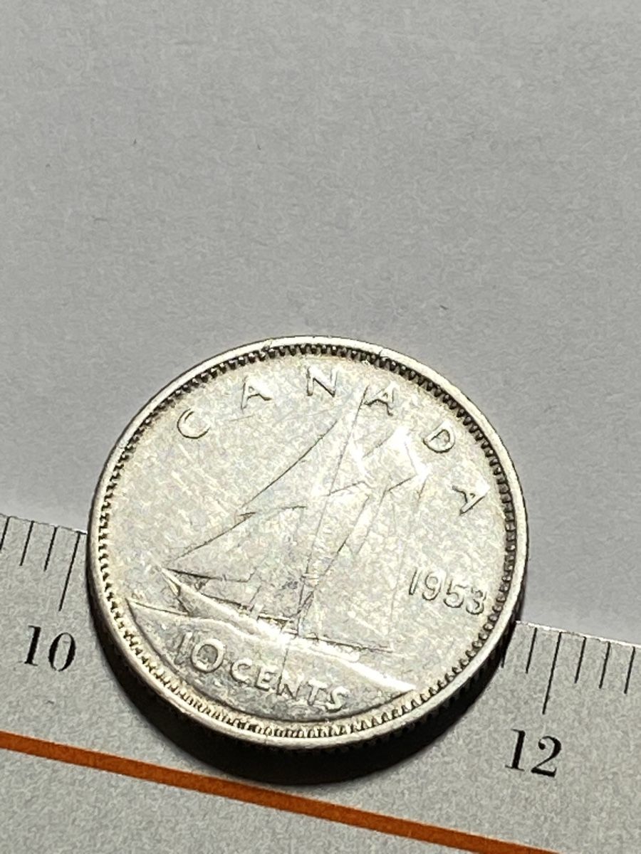 Toutes les monnaies: Canada - 10 centimes - 1953 - AG  – D'occasion à Payerne par Mike1682 3