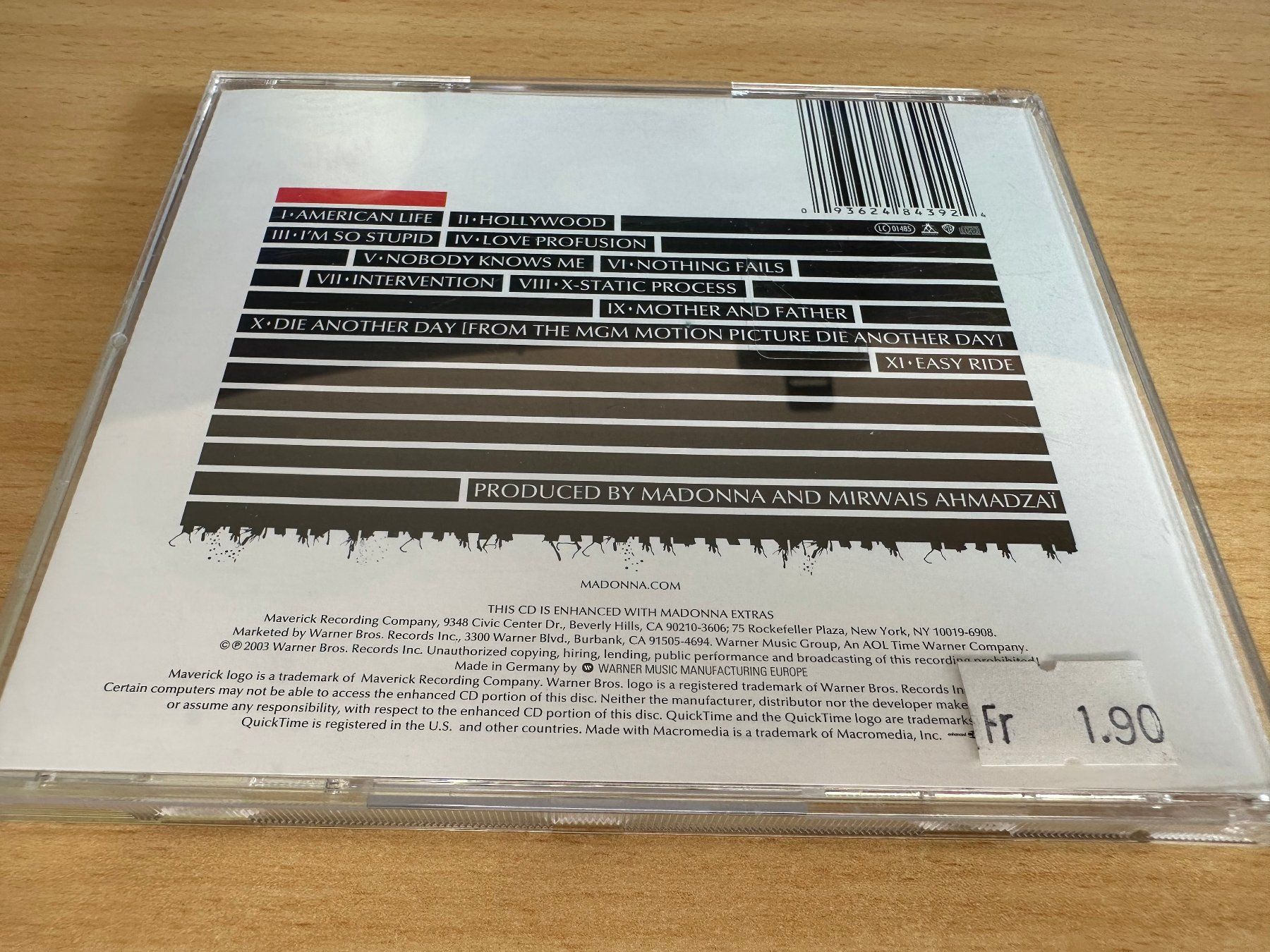 CDs: Madonna – American Life – Gebraucht aus Rikon im Tösstal von Alpenmutz 1
