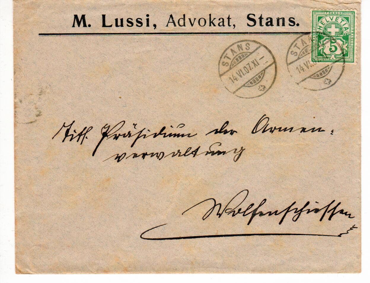Tutti i francobolli: Brief aus Stans – Usato da Wolhusen venduto da Curver9