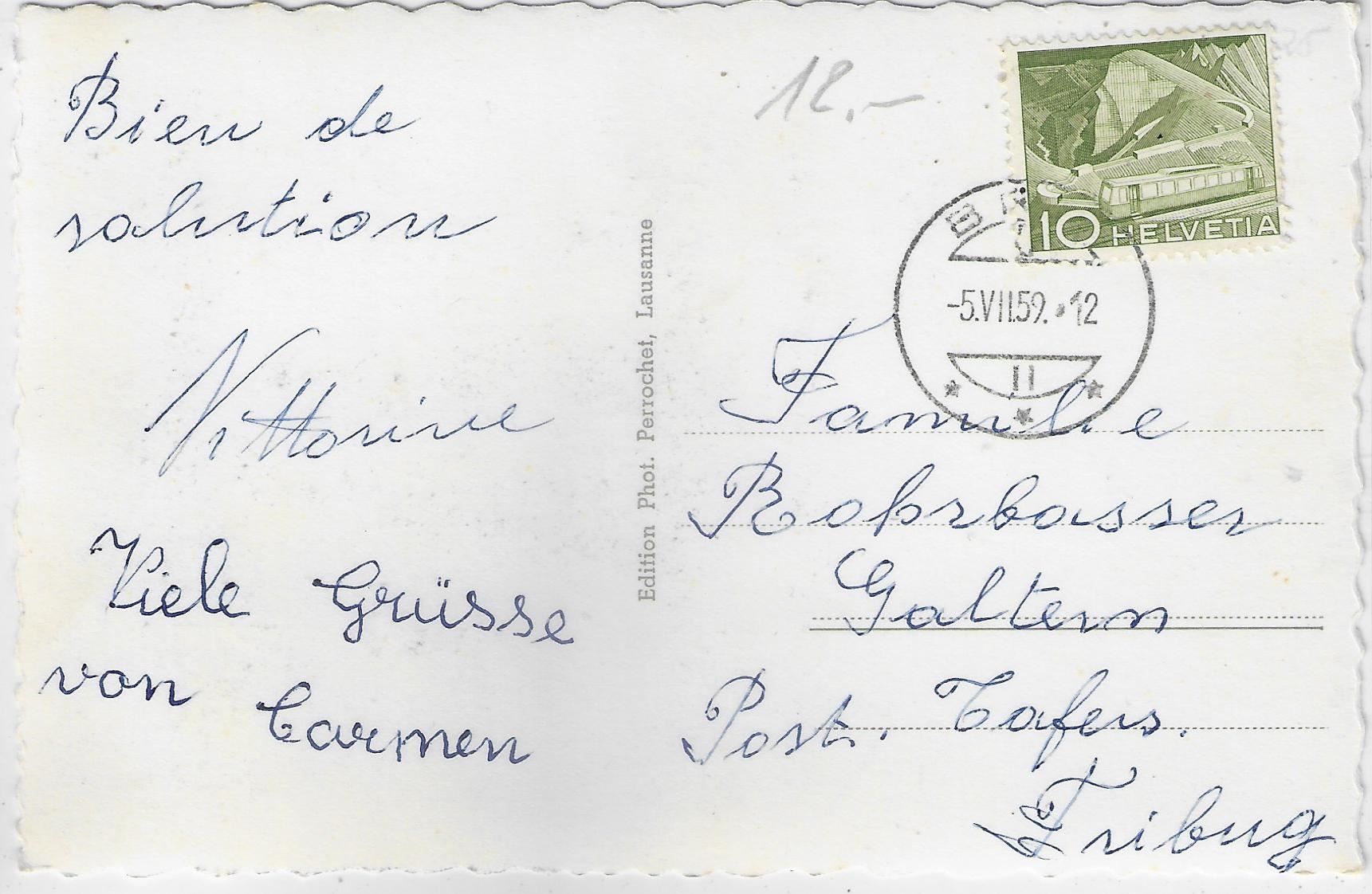 Ansichtskarten: Brig-Brique - Stadtparie mit Classic Car – Gebraucht aus Ettingen von Kartenplanet 1