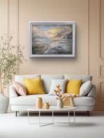 Originalegemälde auf Leinwand 50x70 cm, goldenen Unikat!!!