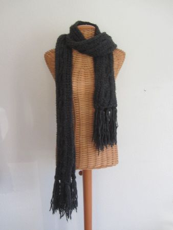 Strickschal dunkelgrau