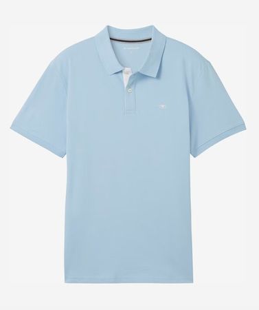 TOM TAILOR Poloshirt, Farbe: pastellblau, Gr. S