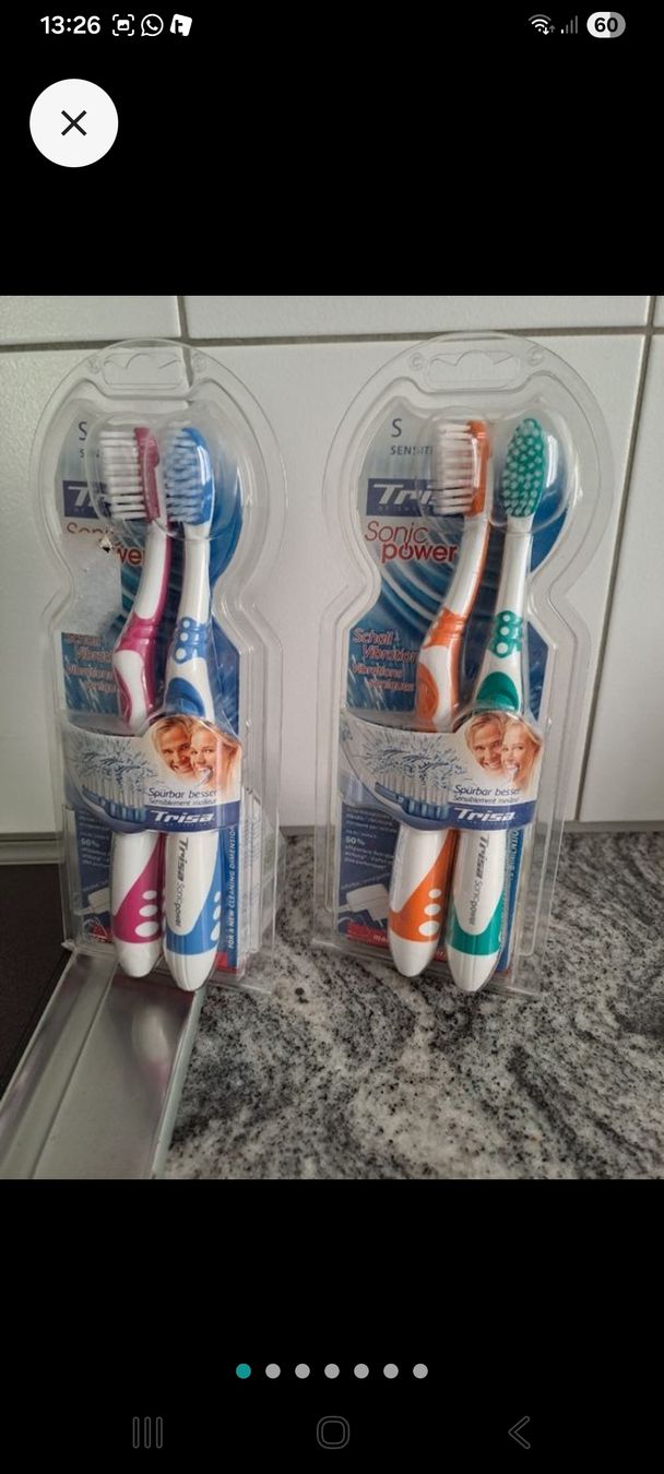 Trisa Cura dei denti: Trisa Sonic Power Plus Zahnbürsten  – Nuovo e nell'imballaggio originale da Rickenbach LU venduto da bishiida