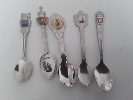 Lot 5 cuillières souvenirs Portugal