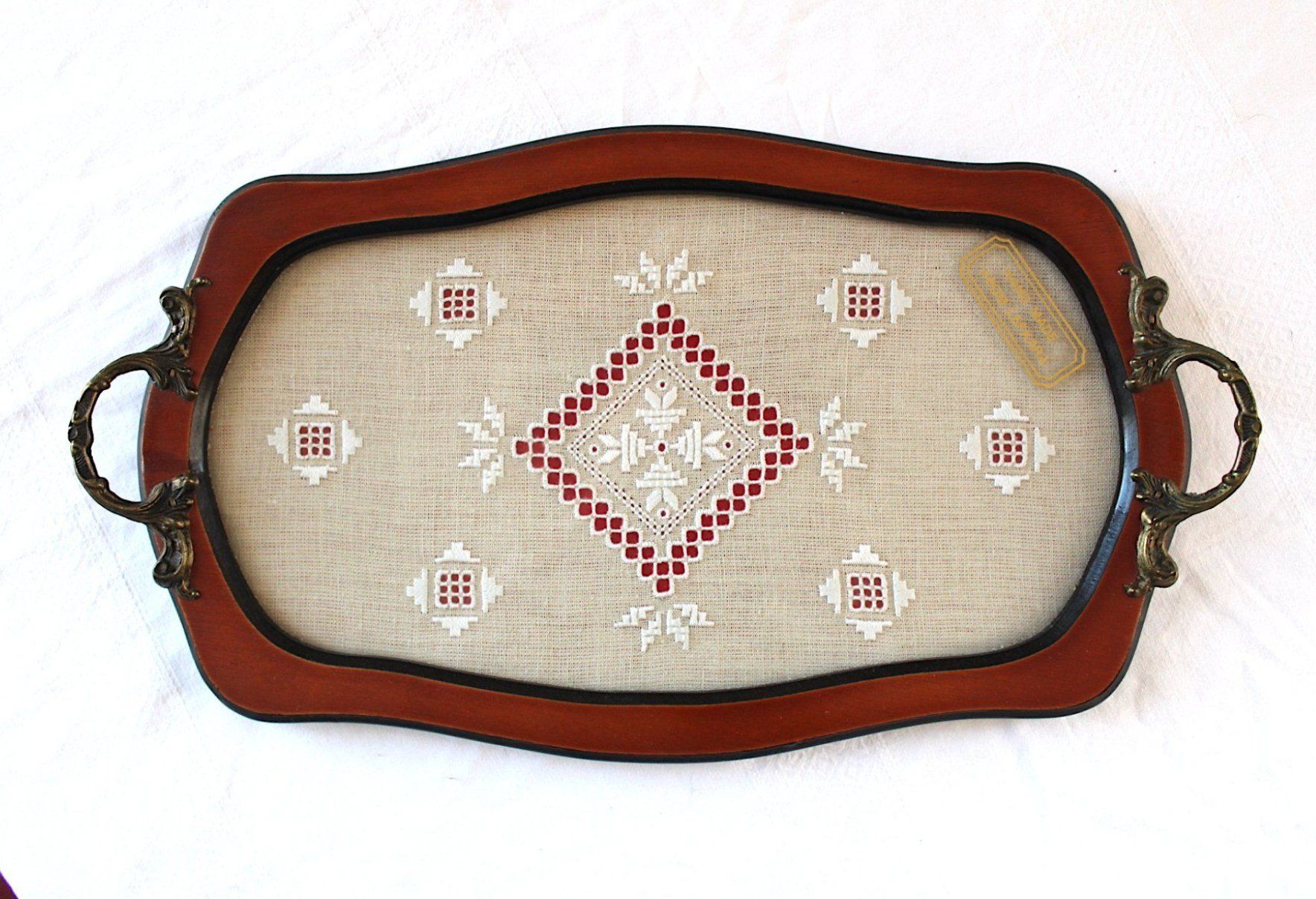 Piatti di portata: Vintage Handmade Serviertablett Lefkara -Zypern – Usato da Locarno venduto da fripui 4
