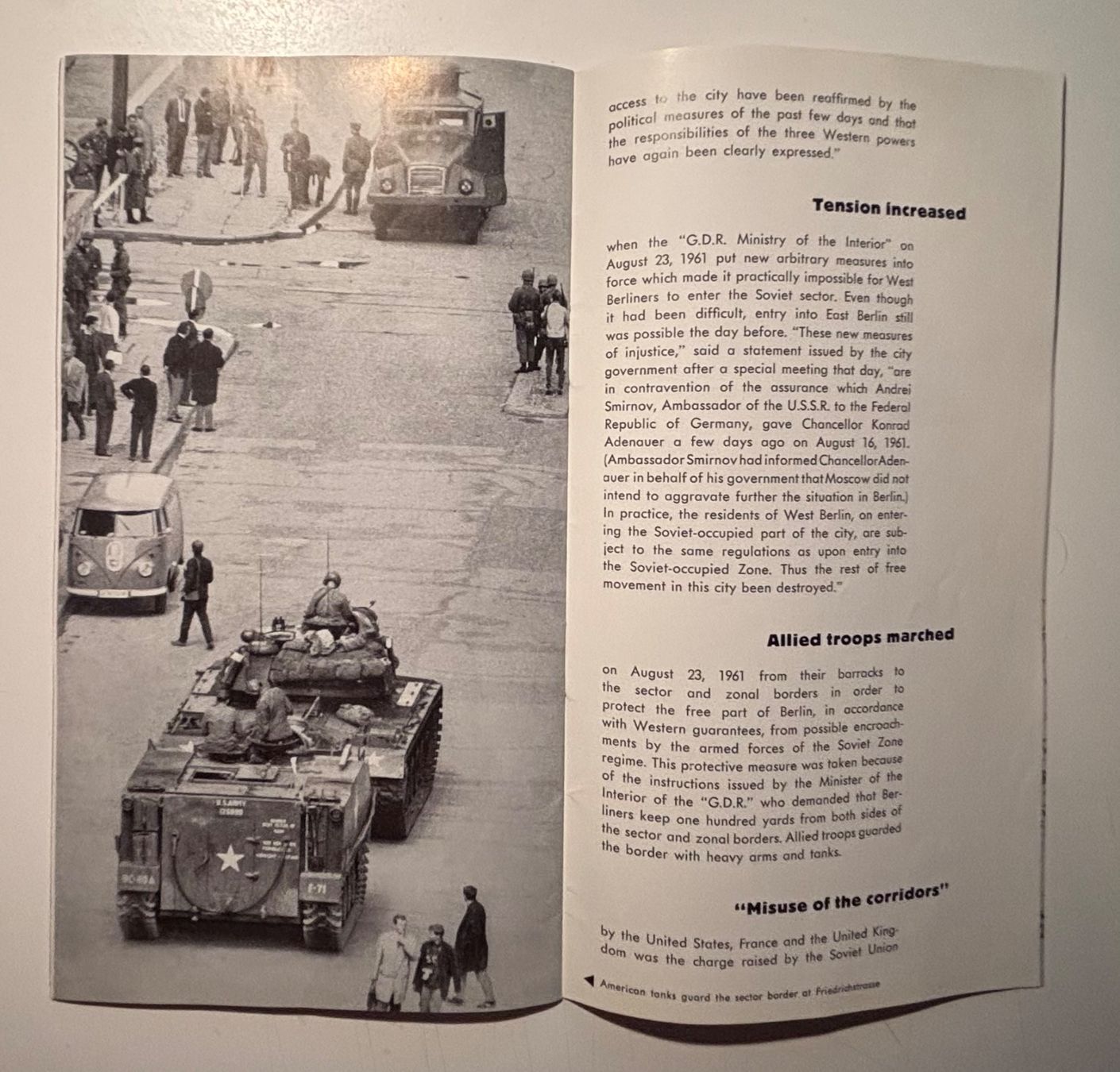 Dokumente: Brochure It began August 13th... 1961 – Gebraucht aus Neuchâtel von gefdeneuch 6