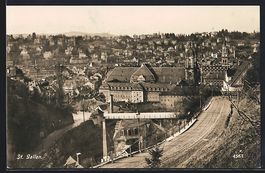 AK St. Gallen, Blick über Dächer, 1927