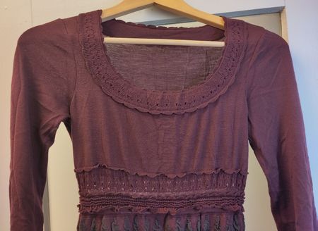 Burgunderrotes Kleid von Alaïa, Gr. XS/S