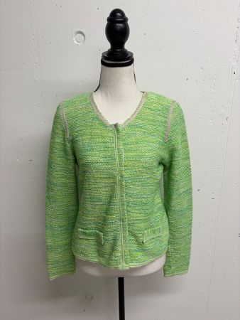 Globus Cardigan Gr. S grün Feinstrick Baumwolle