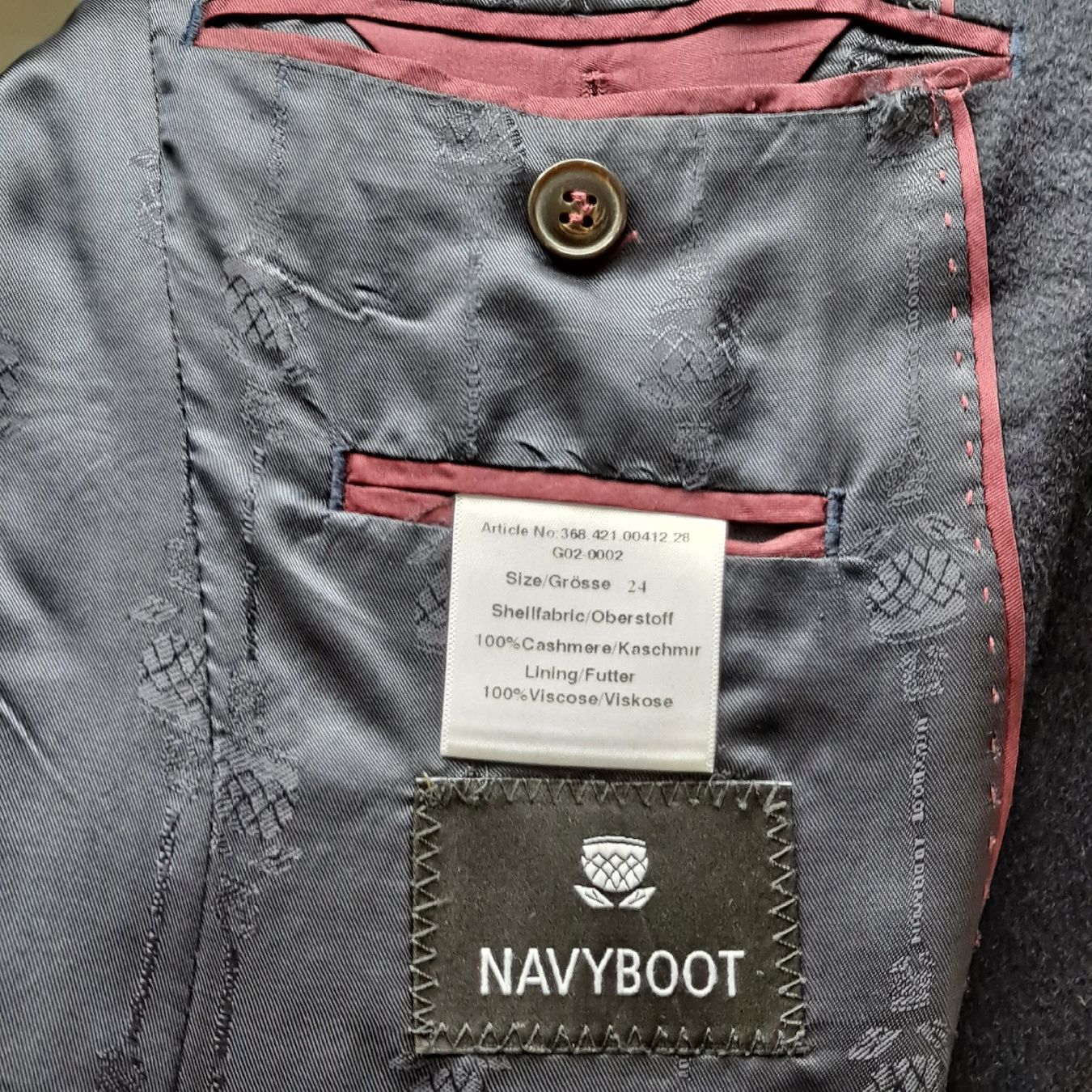 Navyboot Giacche: Navyboot 100% Kaschmir Blazer Sakko Gr. 24 – Usato da Liestal venduto da Mas-Y-Mas 5
