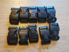 8x Steckschnallen klein Verschluss Klickschnalle Kunststoff