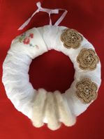 Kranz, Deko, Shabby - Chic, Sickerei, Spitze