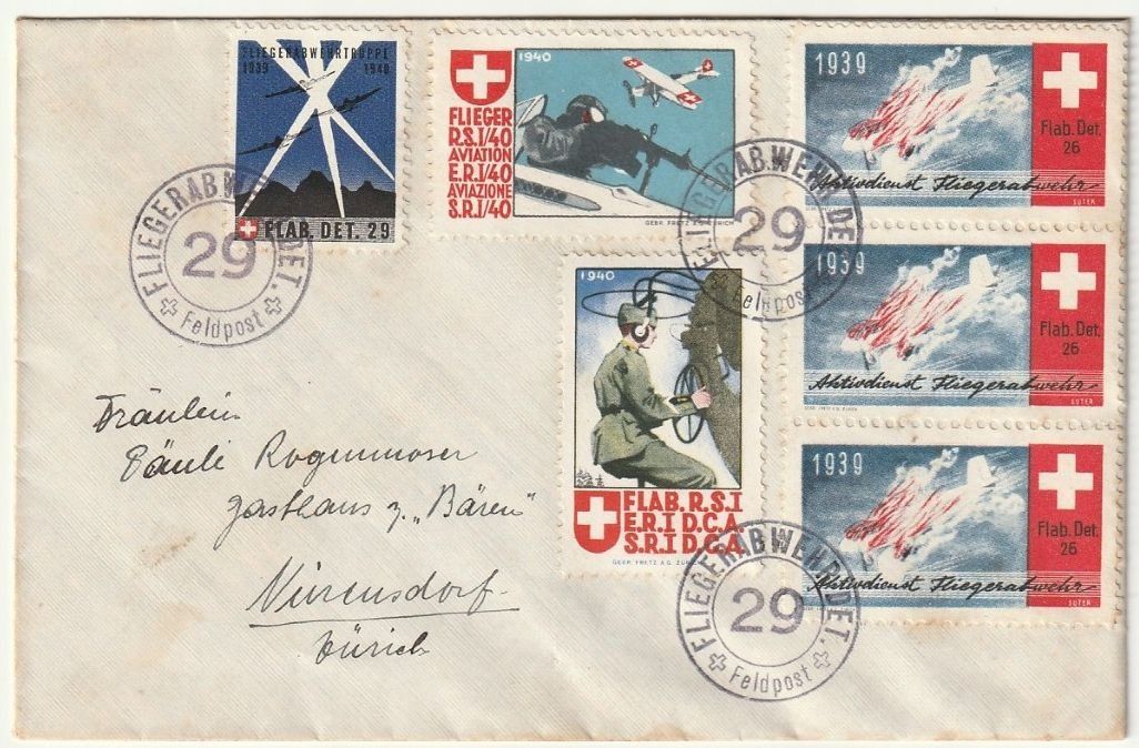 Tutti i francobolli: Feldpostbrief mit Soldatenmarken – Usato da Fislisbach venduto da Zigzag12