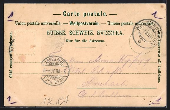 Cartoline postali: Litho Walzenhausen, Panorama, Kirche u.  – Usato da Berlin venduto da bartko-reher 1