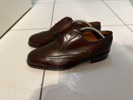 Bally Liverpool Leather Brogue Shoes, Size 10 Dark Brown