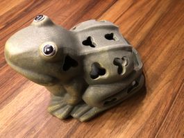 Deko-Frosch Windlicht für Kerze
