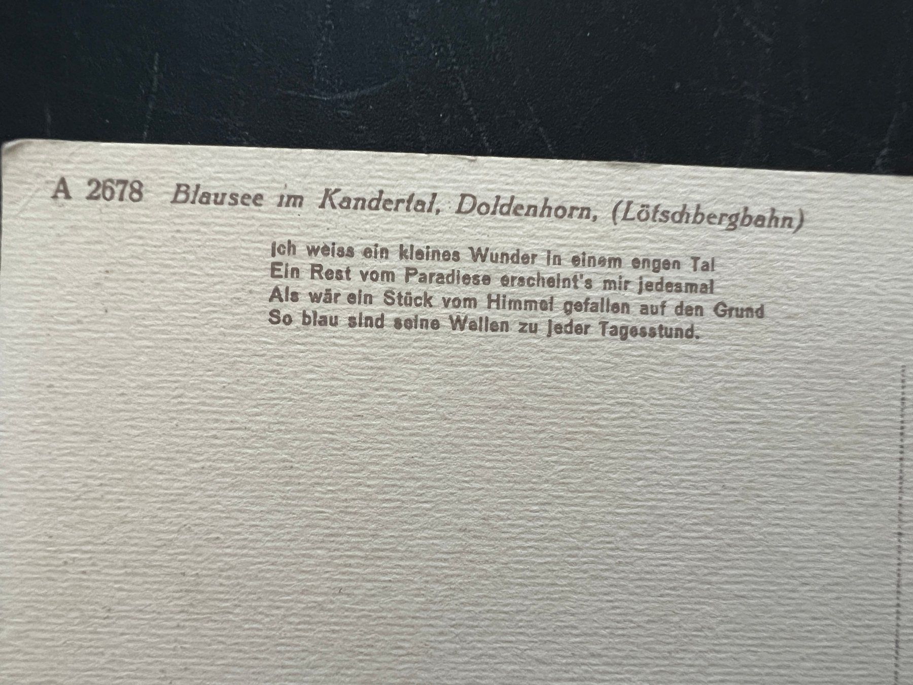 Cartoline postali: AK    Blausee ungebraucht   (G1263) – Nuovo (secondo la descrizione) da Hinwil venduto da Sidi4 1