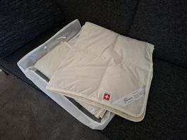 Schweizer Alpaka Duve Kinderdecke Ganzjahres 100x135cm