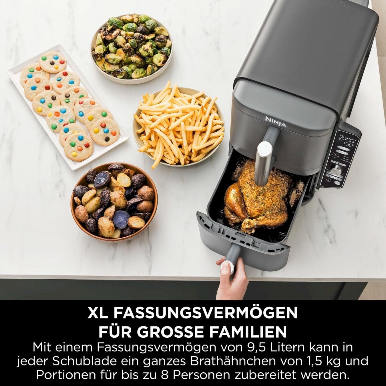 Elettrodomestici da cucina: Ninja SL400EU Heißluftfritteuse 9,5 L – Nuovo e nell'imballaggio originale da Bottighofen venduto da zaap 3