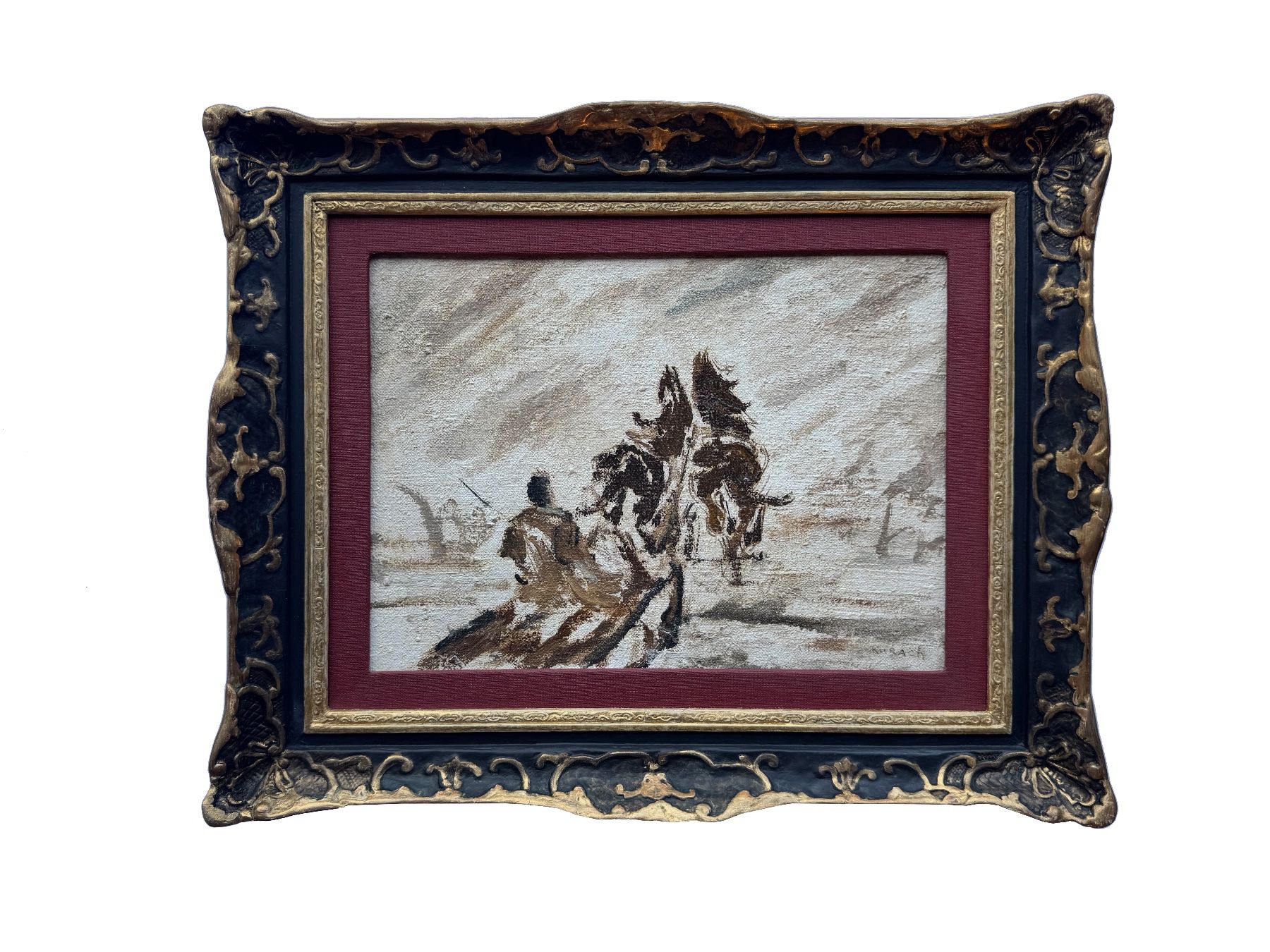 Dipinti: Pferdeschlitten im Winter – Usato da Domat/Ems venduto da ren_5859