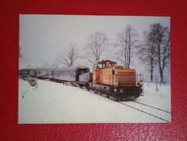 AK Bahn Tegernseebahn mit Heizwagen hinter der Lokomotive
