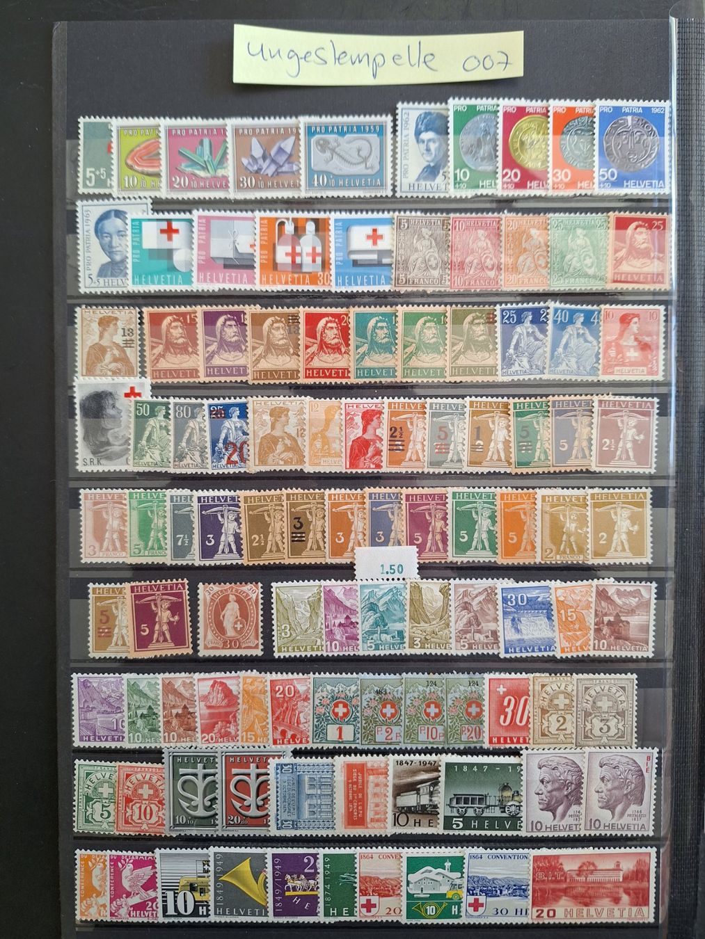 Alle Briefmarken: CH: verschiedene ungestempelte (007) – Gebraucht aus Genolier von Antoine30 1
