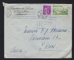 Légation de Suisse Paris gelaufen 1936