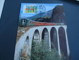 Maximumkarte 100 Jahre Rhätische Bahn 1989