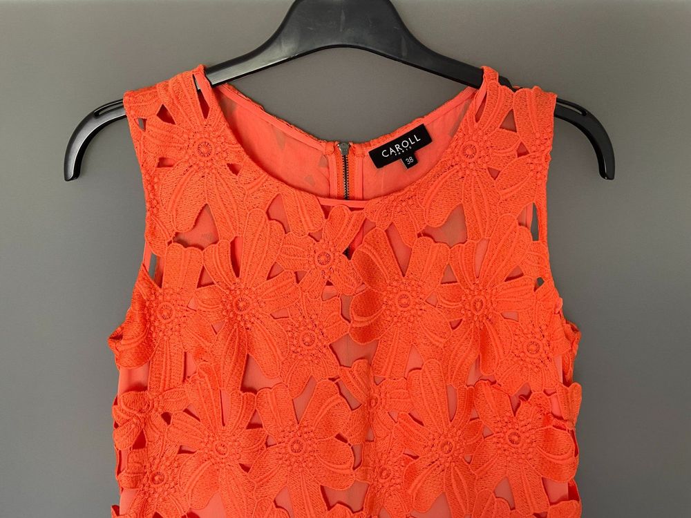 Robe En Dentelle Orange TU Taille 12 – Neuve Avec étiquettes Pour Soirée Ou événement