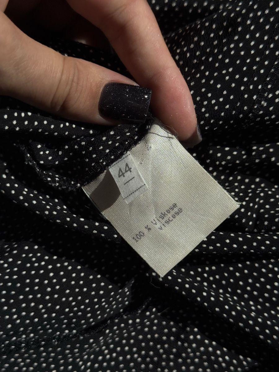 Comma Camicette: Comma Blouse polka dot print black size 44 viscose – Usato da Turbenthal venduto da elizameise 3