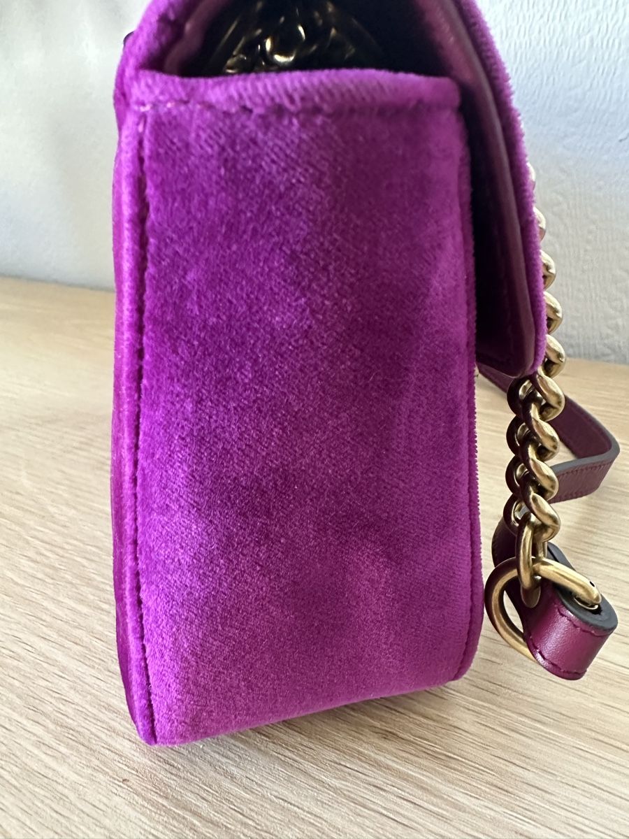 Gucci Borse da donna: Gucci Marmont Samttasche Lila – Usato da Bern venduto da ranine_praline 5