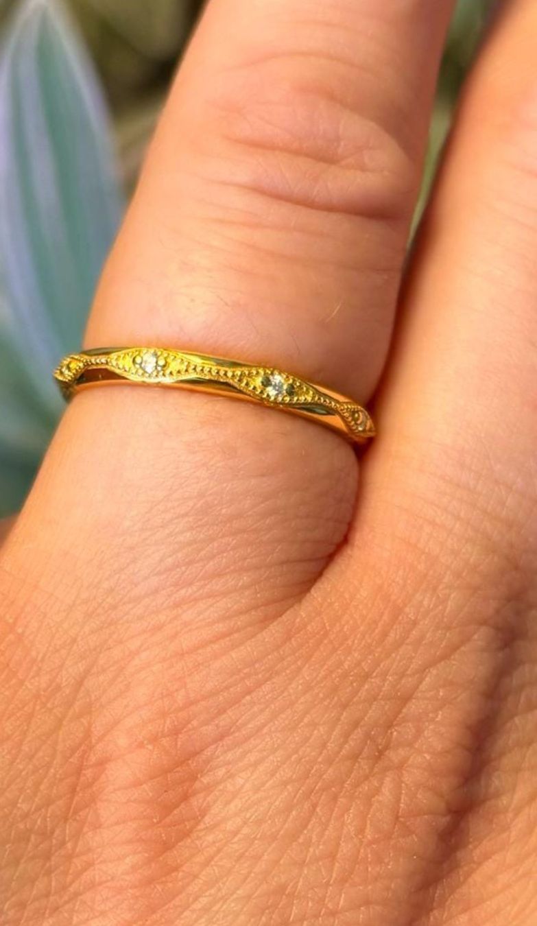 Anelli: 2 oder 1 Vintage Trauring Silber 925 Moissanite Damen-Ring – Nuovo e nell'imballaggio originale da Frauenfeld venduto da Vanityroom 1
