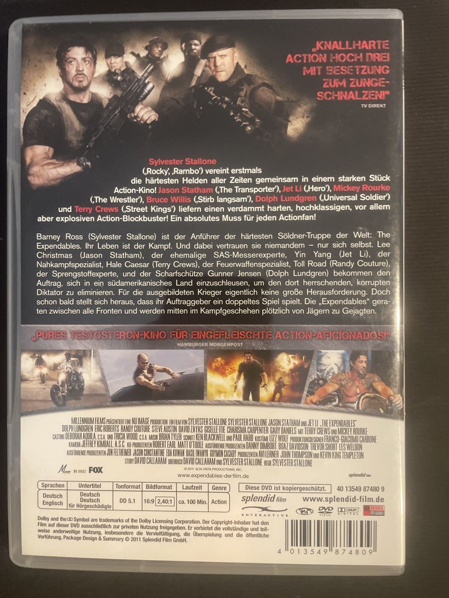 Alle DVDs: The Expendables, mit Holywoods Actionelite – Gebraucht aus Winterthur von machmaschine 1