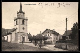 Corcelles-le-Jorat, Une rue avec l'Égli