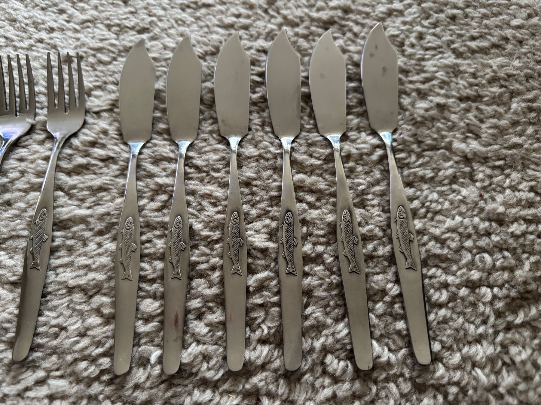 Set di posate: Fischbesteck mit Fischmuster – Usato da Schwerzenbach venduto da pangana 4