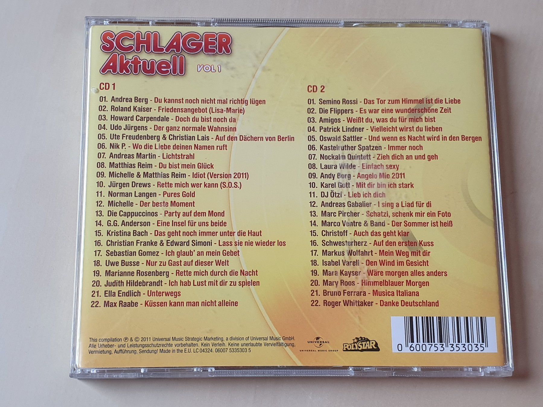 CDs: Schlager Aktuell Vol. 1 – Gebraucht aus Stansstad von collectorsshop 1
