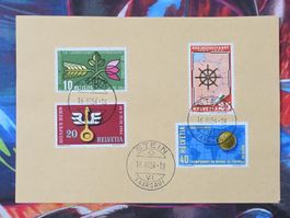 CL33 Document + Timbre Suisse 1954