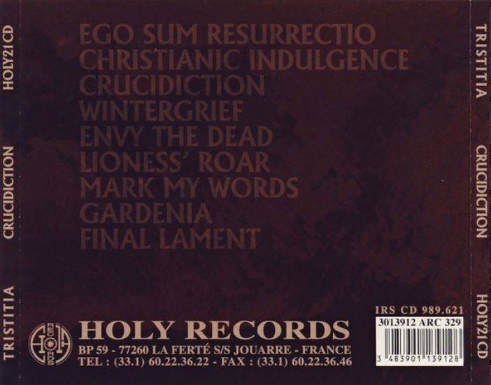 CD: Tristitia - Cru.... – Usato da St-Cergue venduto da VeganWarrior 1