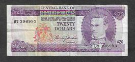 Barbados  20  Dollars  Gebraucht