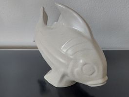 LE JAN 30er J. Fisch Keramik glasiert craquelé Art Déco