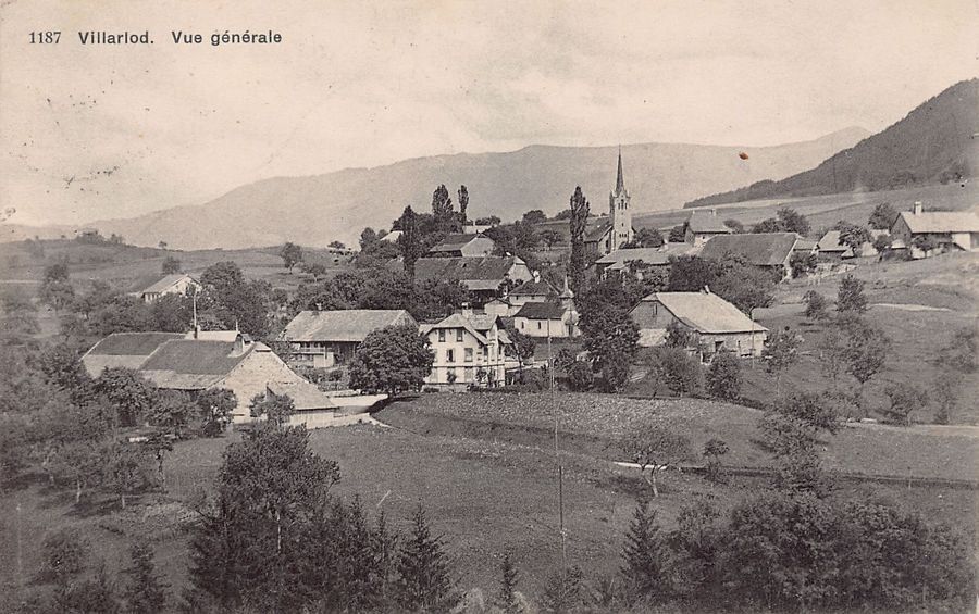Cartoline postali: Villarlod, vue générale, circulée 1922 – Usato da Frauenfeld venduto da POML