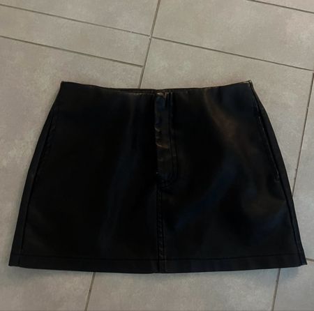 PrettyLittleThing Black Faux Leather Mini Skirt